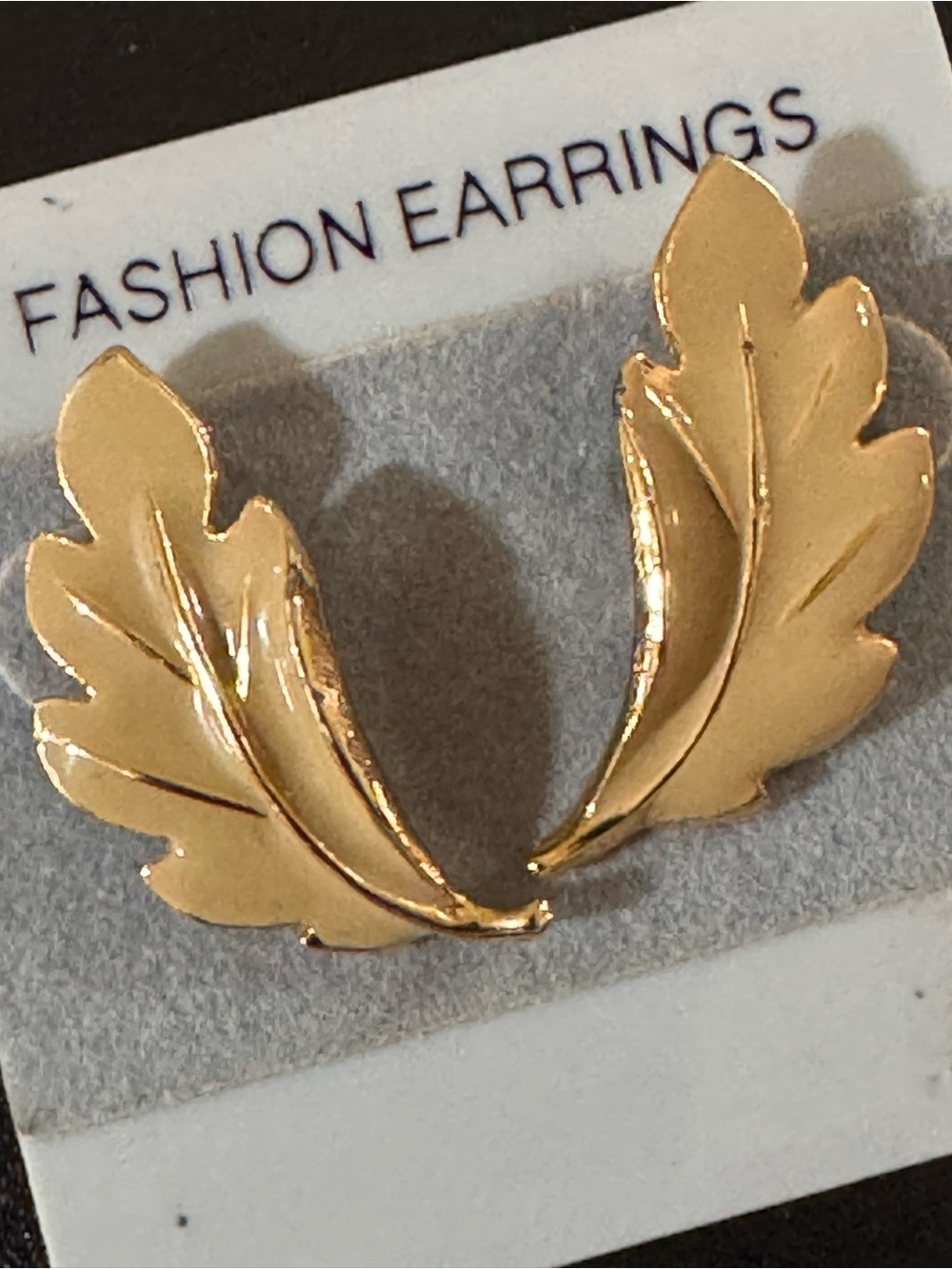 Gold Leaf Fashion Pierced Earrings